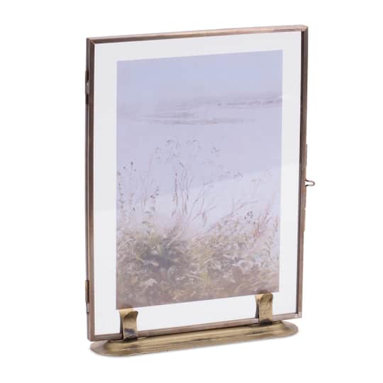 8.5" Copper Framed Floral Artwork